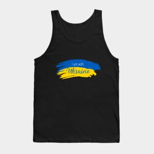 I am with Ukraine, design with vintage Ukraine flag Tank Top